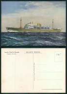 BARCOS SHIP BATEAU PAQUEBOT STEAMER [ BARCOS # 05195 ] - PORTUGAL COMPANHIA COLONIAL NAVEGAÇÃO PAQUETE N/M UIGE 10-955 - Passagiersschepen