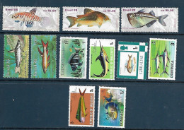 Fish: Set 11 Stamps Mint (#006) - Vissen
