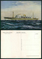 BARCOS SHIP BATEAU PAQUEBOT STEAMER [ BARCOS # 05197 ] - PORTUGAL COMPANHIA COLONIAL NAVEGAÇÃO PAQUETE N/M UIGE 10-955 - Steamers
