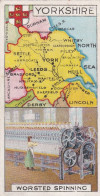 17 Yorkshire - Counties & Their Industries 1914 / 15  - Players Cigarette Cards - Antique - County Map - Player's