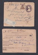 Inde British India 1947 Used King George VI Registered Cover, Envelope, Postal Stationery, With Acknowledgement Due - 1936-47 Koning George VI