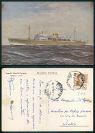BARCOS SHIP BATEAU PAQUEBOT STEAMER [ BARCOS # 05203 ] - PORTUGAL COMPANHIA COLONIAL NAVEGAÇÃO PAQUETE N/M UIGE 11-956 - Passagiersschepen