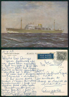BARCOS SHIP BATEAU PAQUEBOT STEAMER [ BARCOS # 05204 ] - PORTUGAL COMPANHIA COLONIAL NAVEGAÇÃO PAQUETE N/M UIGE 11-956 - Steamers