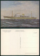 BARCOS SHIP BATEAU PAQUEBOT STEAMER [ BARCOS # 05205 ] - PORTUGAL COMPANHIA COLONIAL NAVEGAÇÃO PAQUETE N/M UIGE 11-956 - Passagiersschepen