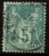 FRANCE    -   1876 .   Y&T N° 75 Oblitéré . Type Sage - 1876-1898 Sage (Type II)