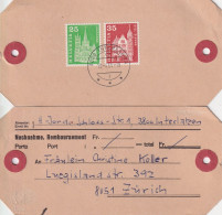 Paketadresse  Interlaken - Zürich        1965 - Lettres & Documents