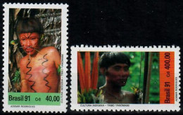 Brasil 1991 Yvert 2016-17 ** Cultura Indigena. - Nuovi