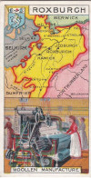 Roxburghshire  - Counties & Their Industries 1914 / 15  - Players Cigarette Cards - Antique - County Map - Player's
