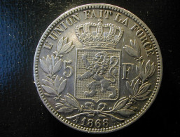 Belgium 5 Fr 1868 RRR - 5 Francs