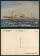 BARCOS SHIP BATEAU PAQUEBOT STEAMER [ BARCOS # 05207 ] - PORTUGAL COMPANHIA COLONIAL NAVEGAÇÃO PAQUETE N/M UIGE 11-957 - Steamers