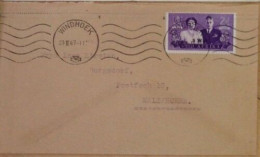 South West Africa Windhoek Cover 1947. Royal Visit Stamp - Storia Postale