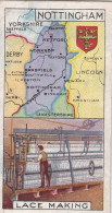 Nottinghamshire  - Counties & Their Industries 1914 / 15  - Players Cigarette Cards - Antique - County Map - Player's