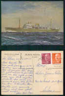 BARCOS SHIP BATEAU PAQUEBOT STEAMER [ BARCOS # 05210 ] - PORTUGAL COMPANHIA COLONIAL NAVEGAÇÃO PAQUETE N/M UIGE 10-958 - Passagiersschepen