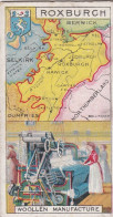 13 Roxburghshire  - Counties & Their Industries 1914 / 15  - Players Cigarette Cards - Antique - County Map - Player's