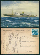 BARCOS SHIP BATEAU PAQUEBOT STEAMER [ BARCOS # 05214 ] - PORTUGAL COMPANHIA COLONIAL NAVEGAÇÃO PAQUETE N/M UIGE 9-959 - Dampfer