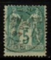 FRANCE    -   1876 .   Y&T N° 75 Oblitéré   . Type Sage - 1876-1898 Sage (Type II)