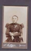 Photo Originale CDV Hattiger Belfort Portrait Militaire 23è Regiment ( Infanterie ?)  ( CDV313) - War, Military