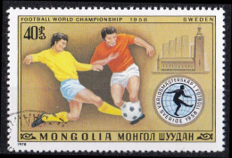 (Mongolei 1978)  Fußballweltmeisterschaft - Schweden 1958 O/used (A5-19) - 1958 – Schweden