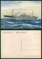 BARCOS SHIP BATEAU PAQUEBOT STEAMER [ BARCOS # 05219 ] - PORTUGAL COMPANHIA COLONIAL NAVEGAÇÃO PAQUETE N/M UIGE 7-962 - Dampfer