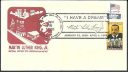 USA Cover 1986. Martin Luther King "I Have A Dream" Atlanta - Lettres & Documents