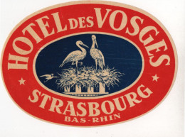 Hotel De Vosges - Strasbourg - & Hotel, Label - Hotelaufkleber