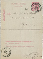 Carte-lettre N° 46 écrite De Sottegem Vers Antwerpen   (carte Pliée) - Kartenbriefe