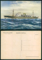 BARCOS SHIP BATEAU PAQUEBOT STEAMER [ BARCOS # 05225 ] - PORTUGAL COMPANHIA COLONIAL NAVEGAÇÃO PAQUETE N/M UIGE 3-963 - Dampfer