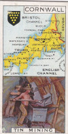 22 Cornwall - Counties & Their Industries 1914 / 15  - Players Cigarette Cards - Antique - County Map - Player's