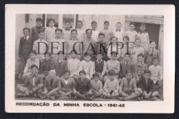 REAL PHOTO POSTCARD PORTUGAL SEIXAL - RECORDAÇÃO DA ESCOLA PRIMÁRIA 4ª CLASSE - 1941-1942 - Sonstige & Ohne Zuordnung