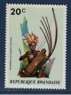 Rwanda, **, Yv 519, Mi 558A, SG 527, Longombe, Instument De Musique, - Nuevos