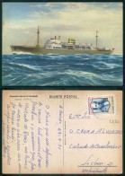 BARCOS SHIP BATEAU PAQUEBOT STEAMER [ BARCOS # 05236 ] - PORTUGAL COMPANHIA COLONIAL NAVEGAÇÃO PAQUETE N/M UIGE 8-1969 - Paquebots