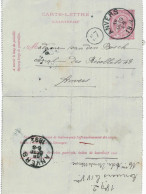 Carte-lettre N° 46 écrite D'Anvers Vers Anvers   (carte Pliée) - Letter-Cards