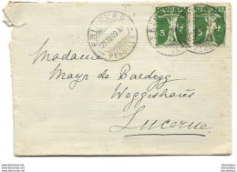 20 - 21 - Enveloppe Avec Cachets à Date Fribourg 1909 - Lettres & Documents