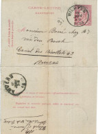 Carte-lettre N° 46 écrite De Wilryck Vers Anvers   (carte Pliée) - Kartenbriefe