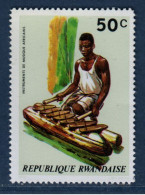 Rwanda, **, Yv 521, Mi 560A, SG 529, Gyil, Instument De Musique, - Neufs