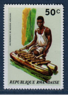 Rwanda, **, Yv 521, Mi 560A, SG 529, Gyil, Instument De Musique, - Musica