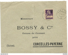 51 - 34 - Enveloppe Avec Timbre Surchargé - Superbe Cachets à Date Albeuve 1922 - Léger Pli Vertical - Brieven En Documenten