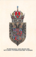 Wappenschild Und Krone Des Mittleren Österreichischen Wappens Ngl #145.112 - Autres & Non Classés