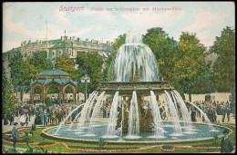 Stuttgart Partie Am Schlossplatz Mit Musikpavillon Gl1908 #140.349 - Autres & Non Classés