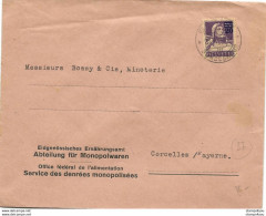 51 - 37 - Enveloppe Avec Timbre Surchargé - Cachet à Date Bern Bundeshaus 1921 - Brieven En Documenten