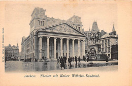 Aachen Theater Mit Denkmal Ngl #145.688 - Other & Unclassified