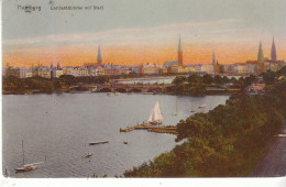 Hamburg Lombardsbrücke Mit Stadt Gl1910 #D0706 - Other & Unclassified