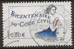 FRANCE Oblitéré 3644 Bicentenaire Du Code Civil - Gebruikt