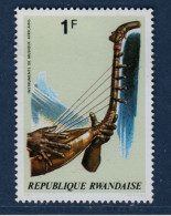 Rwanda, **, Yv 522, Mi 561A, SG 530, Harpe , Instument De Musique, - Musik