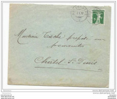 51 - 65 - Enveloppe Envoyée De Bossonnens 1917 - Superbes Cachets à Date - Covers & Documents