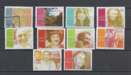 Lebanon 10 Used Stamps From 2011 Celebrities Liban Libanon - Liban