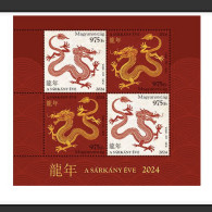 HUNGARY - 2024. S/S - Chinese Horoscope - The Year Of The Dragon MNH!! - Unused Stamps