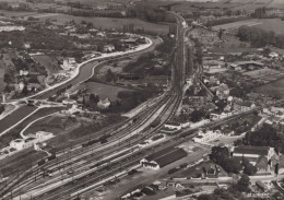 EN AVION AU DESSUS DE CHAGNY QUARTIER DE LA GARE ET CANAL DU CENTRE - Chagny