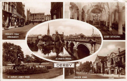 England: Derby - 5 Views Gl1938 #146.656 - Autres & Non Classés