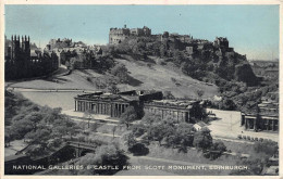 Schottland: Edinburgh - National Galleries And Castle Gl1956 #146.878 - Autres & Non Classés